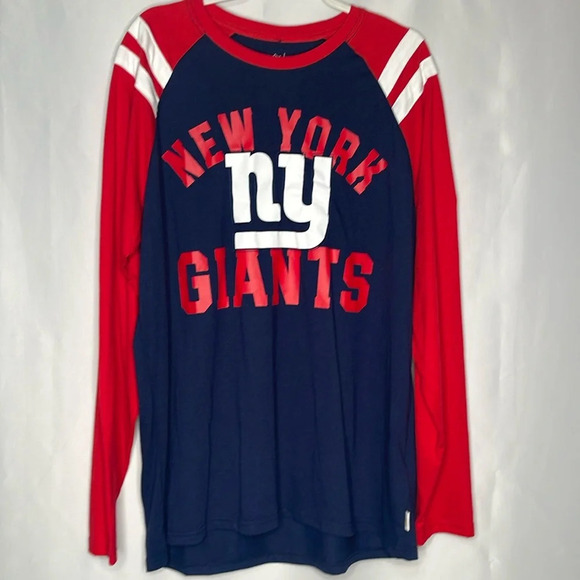 Nike Navy/Red New York Giants Classic Arc Raglan Tri-Blend Long Sleeve SZ XL - Picture 2 of 12
